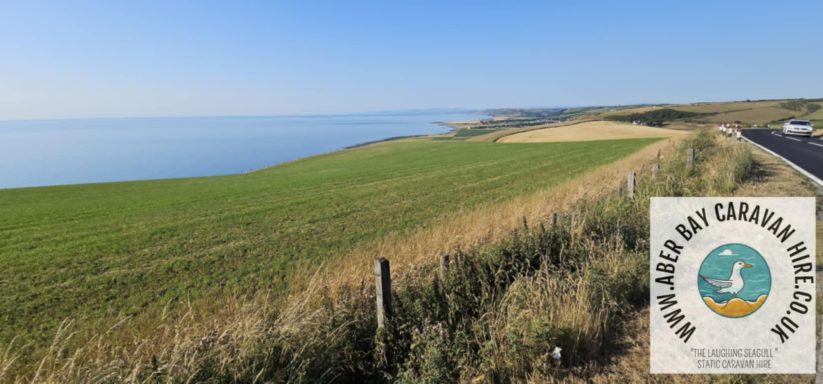 Coastal road between Aberaeron and Llanon